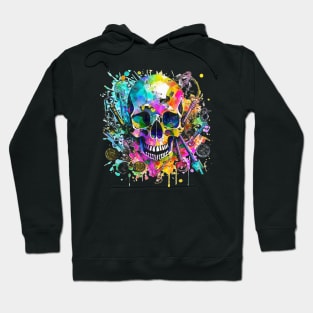 Watercolor Skull for Detectorist Hoodie